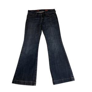 Y2K Express Jeans Low Rise Flared Size 8R Blue Eva Wide Leg Stretch 2008